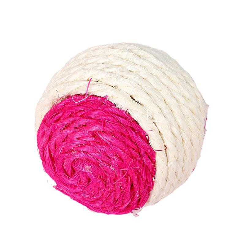 Sisal shuttlecock ball, meow heart treasure, round cat, grinding teeth and claws, colorful feathers, sound beads, pet cat toy