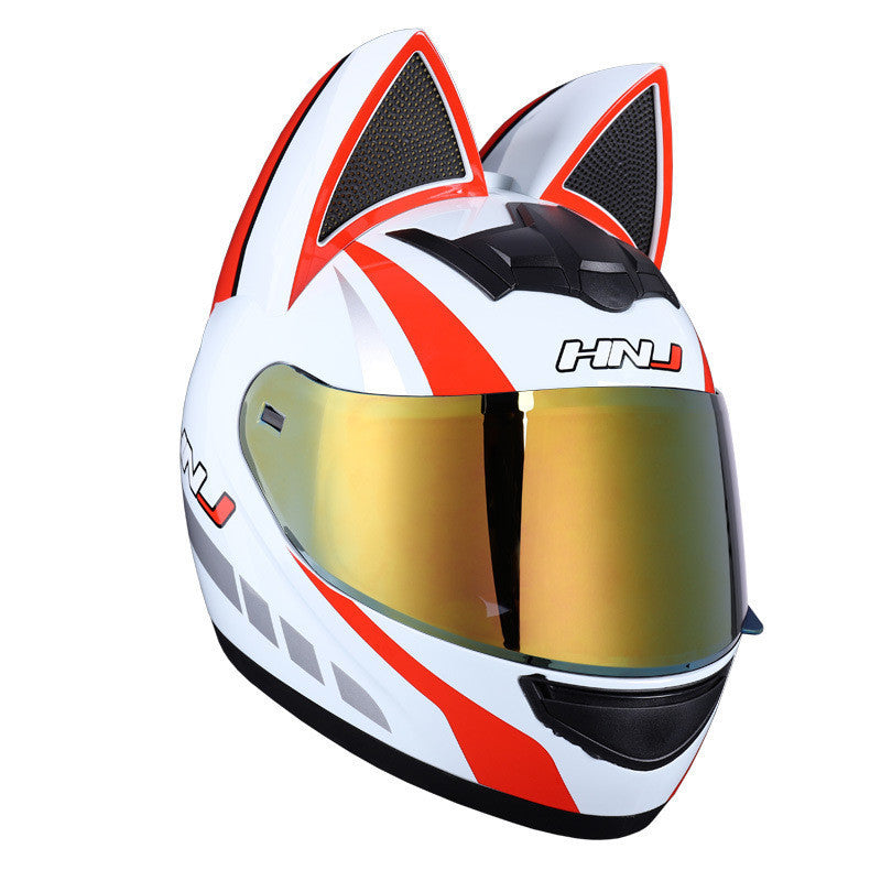 Electric Motorcycle Cat Ear Helmet