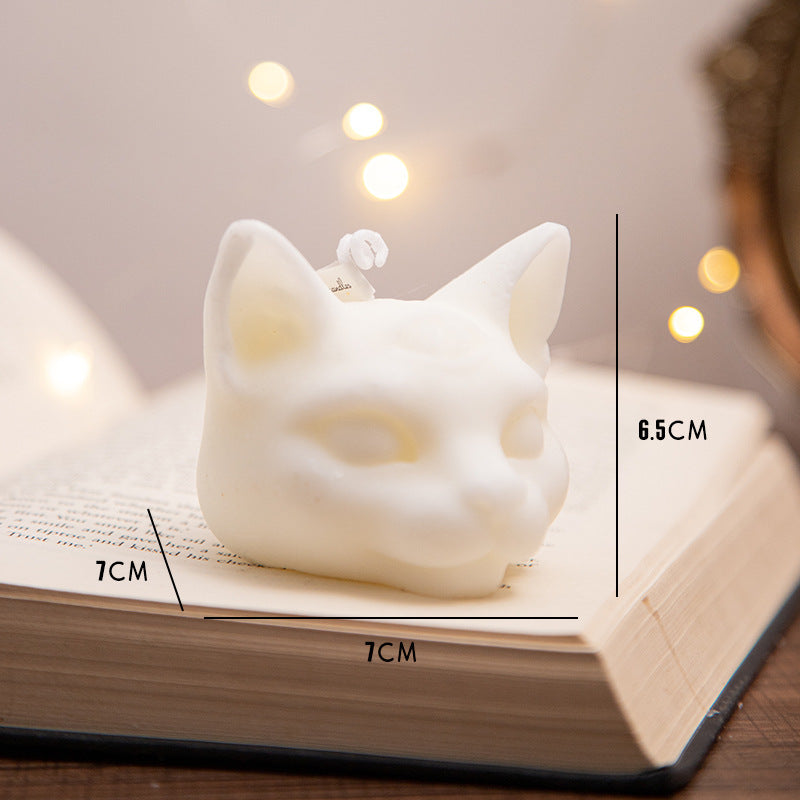 Halloween Three-eye Cat Head Aromatherapy Candle