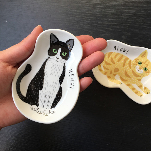 Cute And Cute Sanhua Cat Condiment Dish