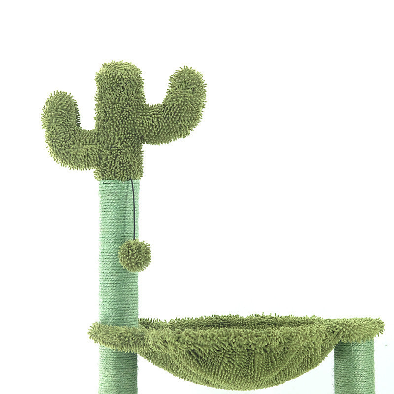 Sisal Cactus Cat Tree With Hammock Cat Climbing Frame