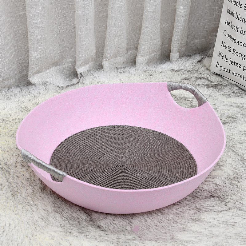 Creative Felt Pan Style Pet Cat Litter