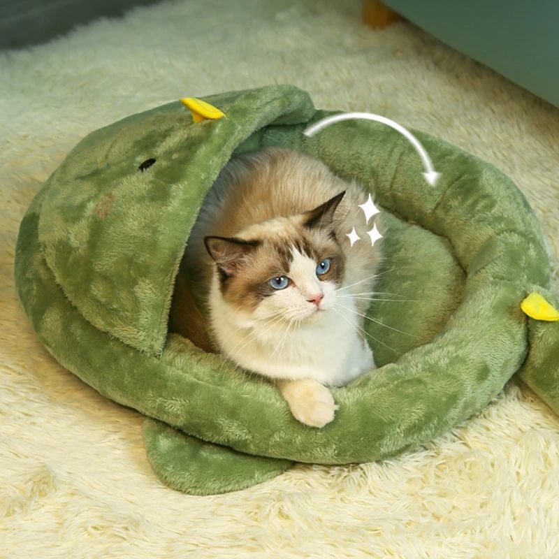 Pet Litter Cat Litter Cartoon Animal Litter Semi-closed Small Pet Mattress Warm Cute Kennel Dog Pad