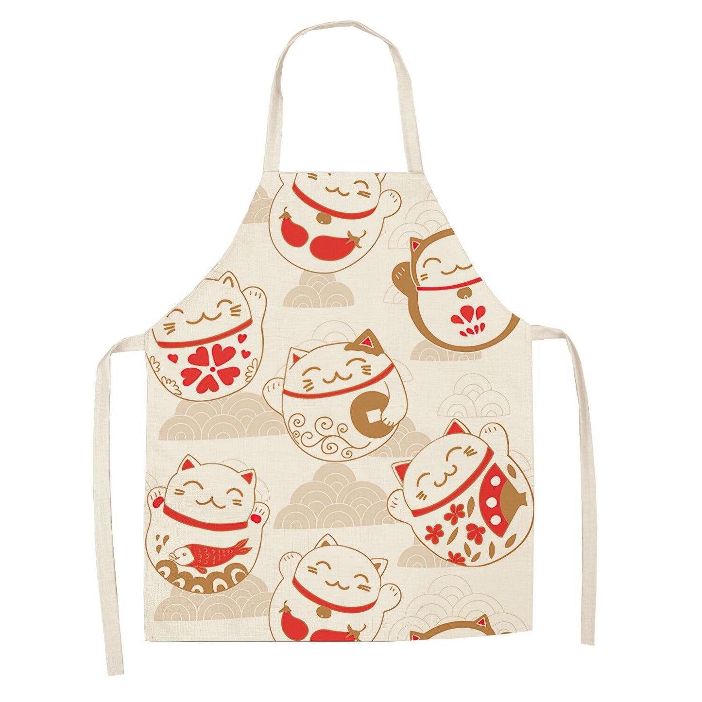 Cartoon Cat Digital Printing Sleeveless Apron