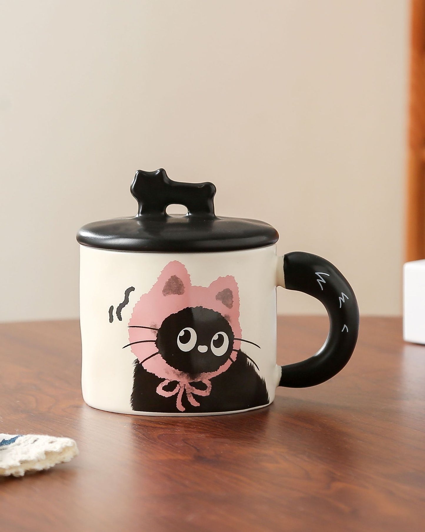 Creative Statement Cat Mug With Lid