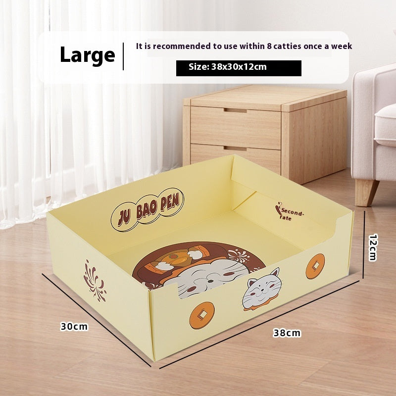 Portable Folding Semi-open Thickened Disposable Litter Box