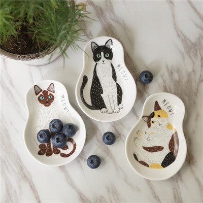 Cute And Cute Sanhua Cat Condiment Dish