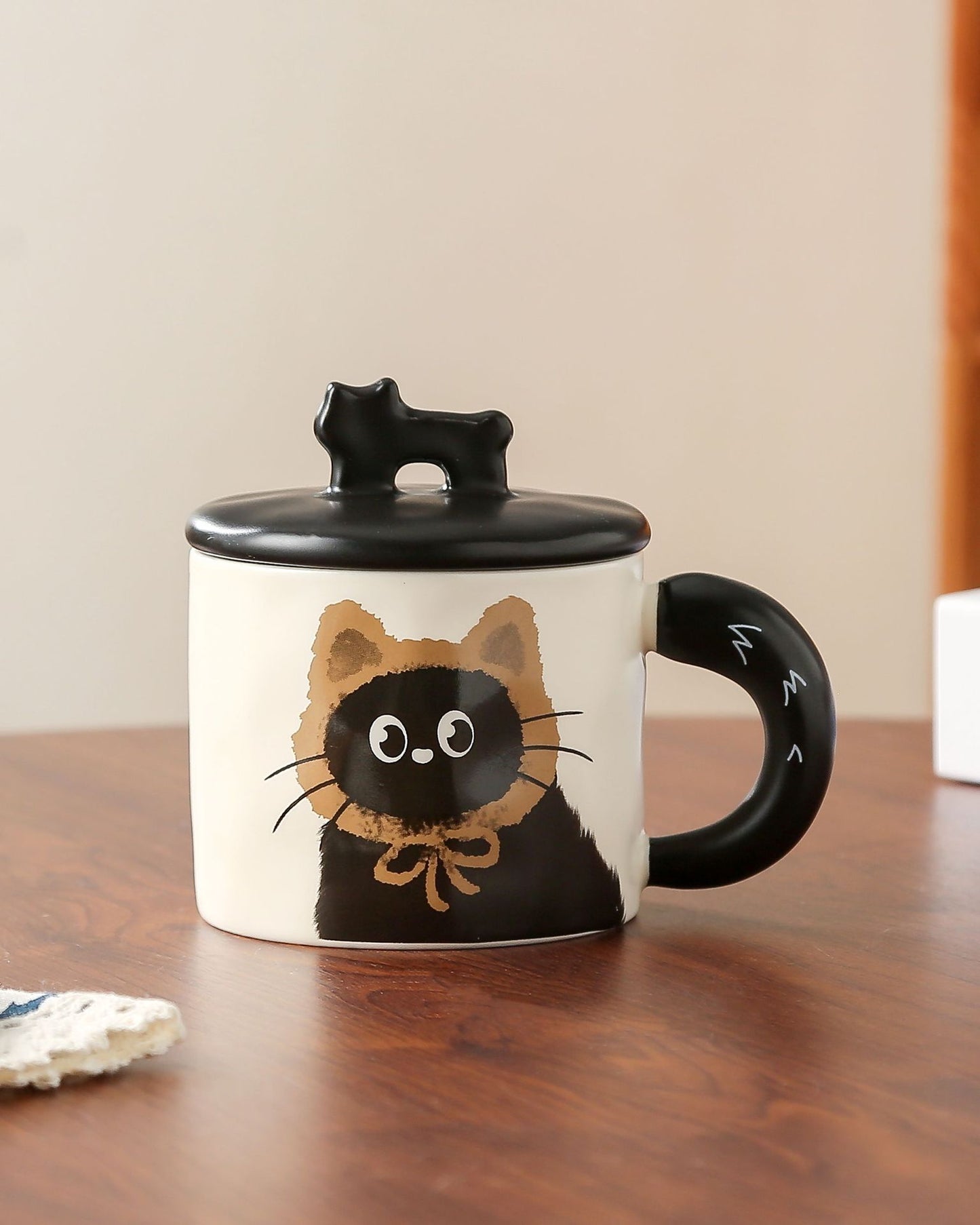 Creative Statement Cat Mug With Lid