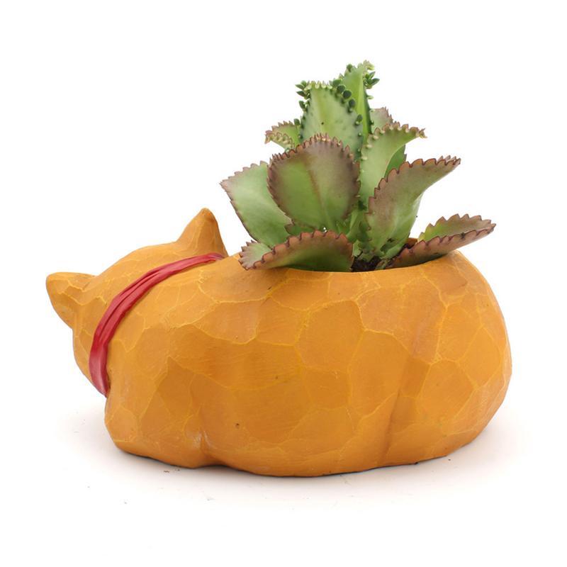 Creative three-dimensional lazy cat flower pot