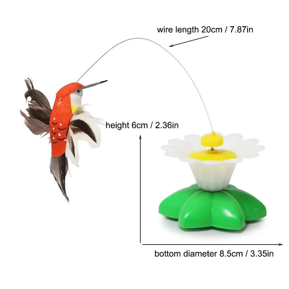 1PCS Electric Butterfly Cat Toy Shake Rotating Flying Automatic Humming Bird Intelligence Training Funny Pet Toys Random Color