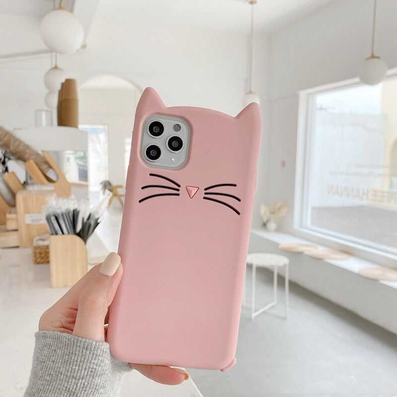 Whiskered cat mobile phone case