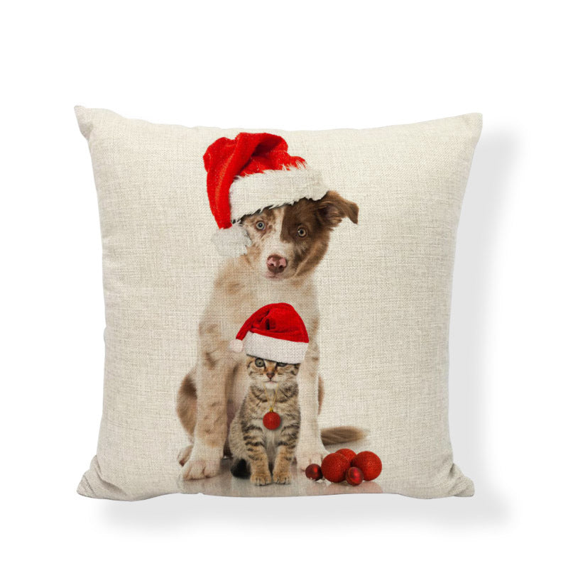 Linen Dog Cat Play Pillow Cover