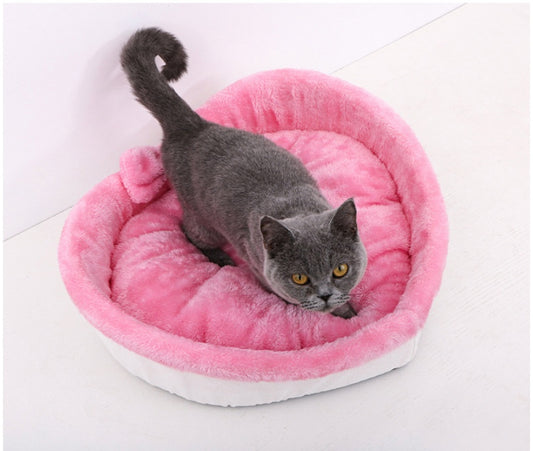 Heart Shape Soft Cozy Cat Pet Bed For Large Small Puppy Dog Cute Warm Cushion Litter Nest Basket Kennel Kitten House Accessories