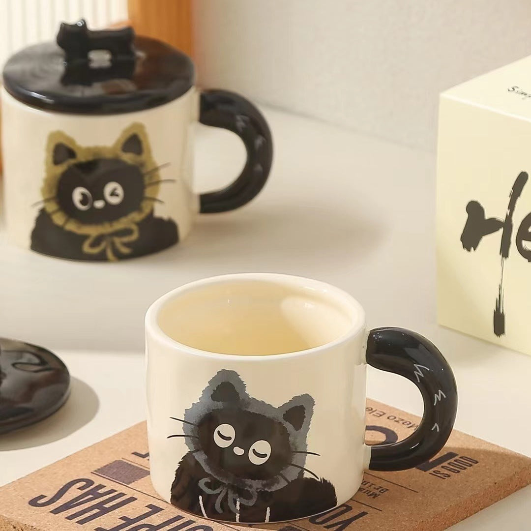 Creative Statement Cat Mug With Lid