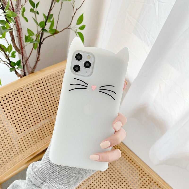 Whiskered cat mobile phone case