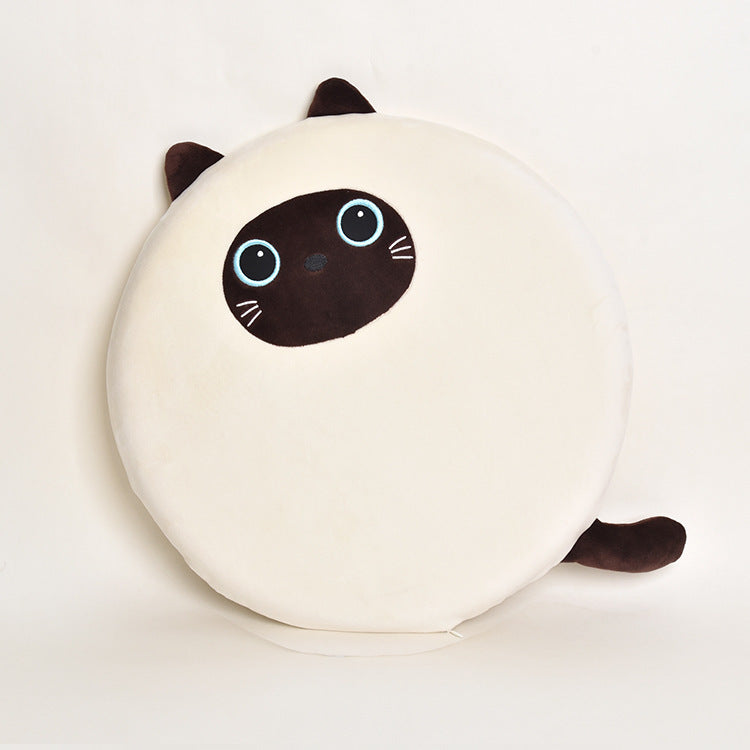 Cute Cat Cushion Office Home Round Memory Pad