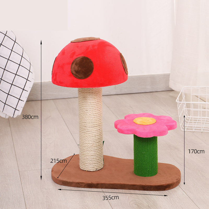 Grinding Claws Funny Cat Toy Sisal Column Mushroom Flower Climbing Frame