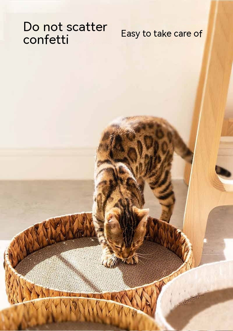 Cat Scratch Board Winter Rattan Warm Cat Nest