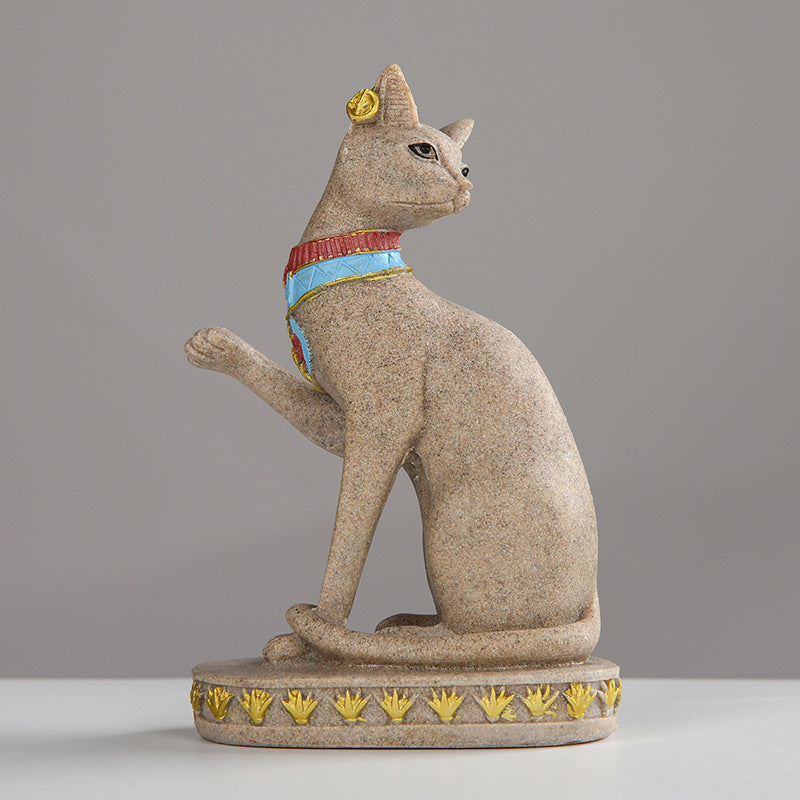 Sandstone Egyptian cat ornament