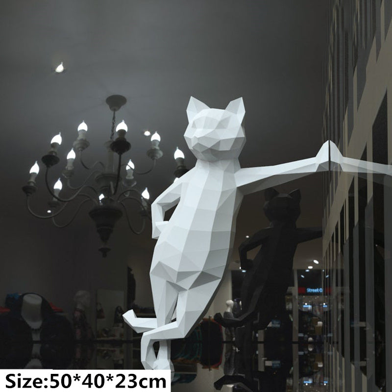 Wall Boom Cat Geometric Origami