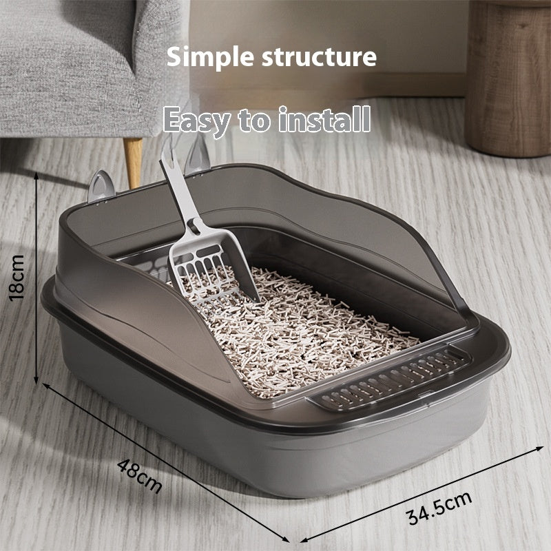 Oversized Litter Box High Fence Anti-splash Cat Toilet Extra Large Cat Supplies Cat Basin Source