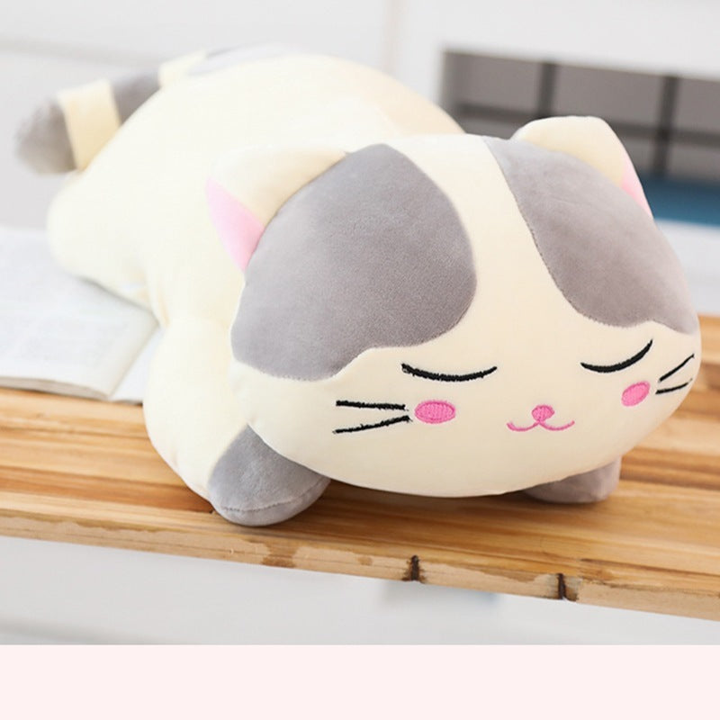 Cartoon down cotton snooze cat plush toy pillow