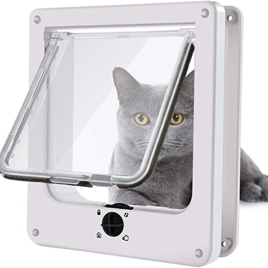 Interior Cat Door Rotary Lock Magnetic Closure Indoor Pet Door For Up Cats And Doggie Weatherproof Large Cat Door