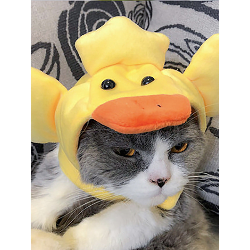 Pet Headgear Cute Cat Teddy Dress Up SUNFLOWER Cat Headdress Wig Cat Headgear Hat