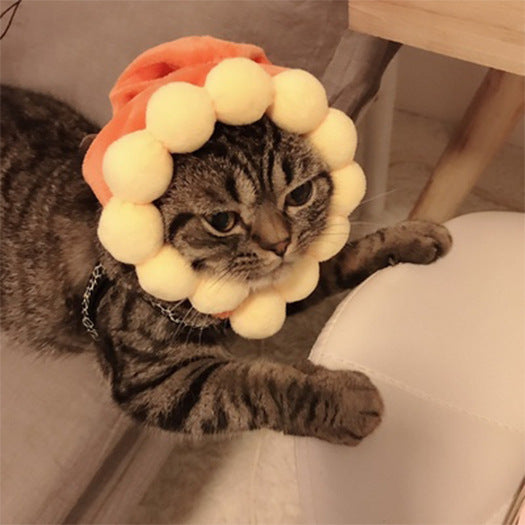 Funny Pet Dog Cat  Costume Warm Hat Photo Props Headwear