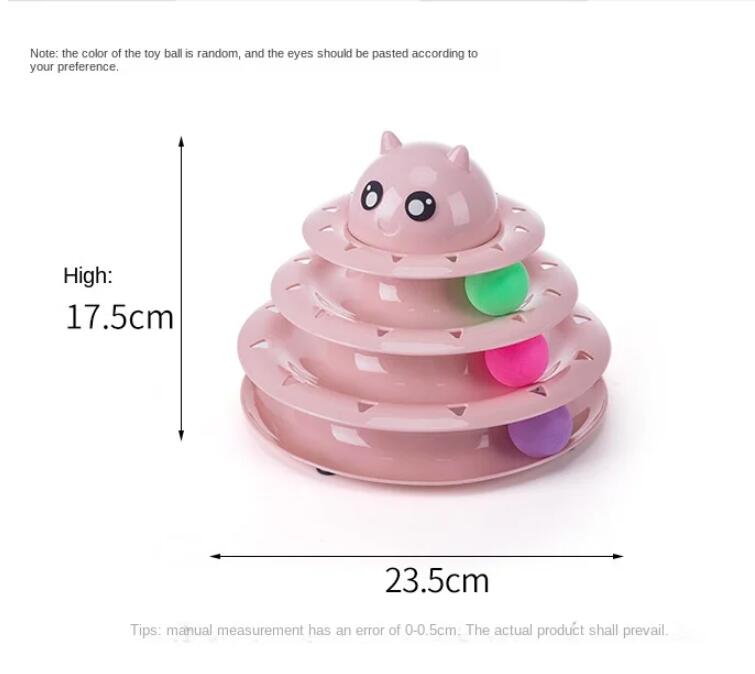 Three-Layer Cat Turntable Kitten Track Toy Multi-Layer Space Tower Self-Healing Cat Toy