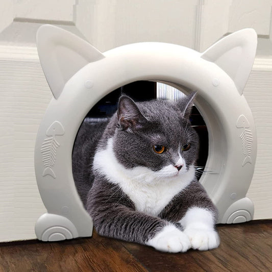 Round Cat Door Hole Puppy Door Pet Free Access Door