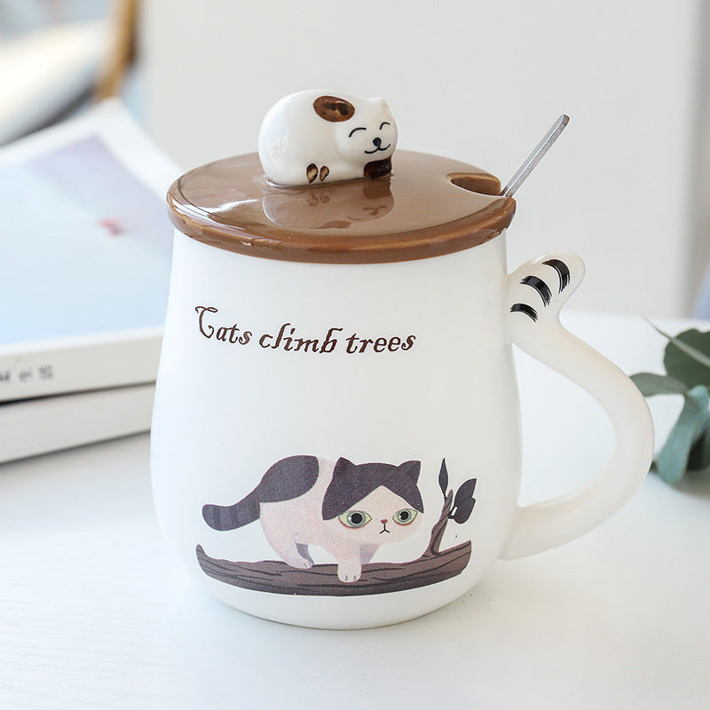 Creative Cartoon Cute Cat Mug For Household Use