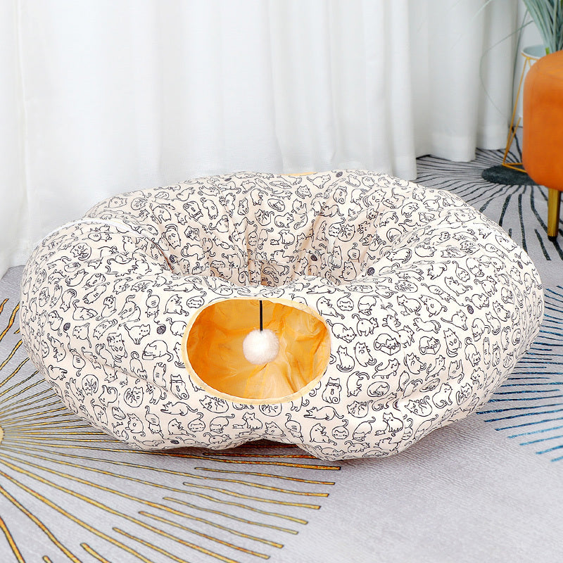 Donut Cat Nest Tunnel Four Seasons Universal Toy Maze