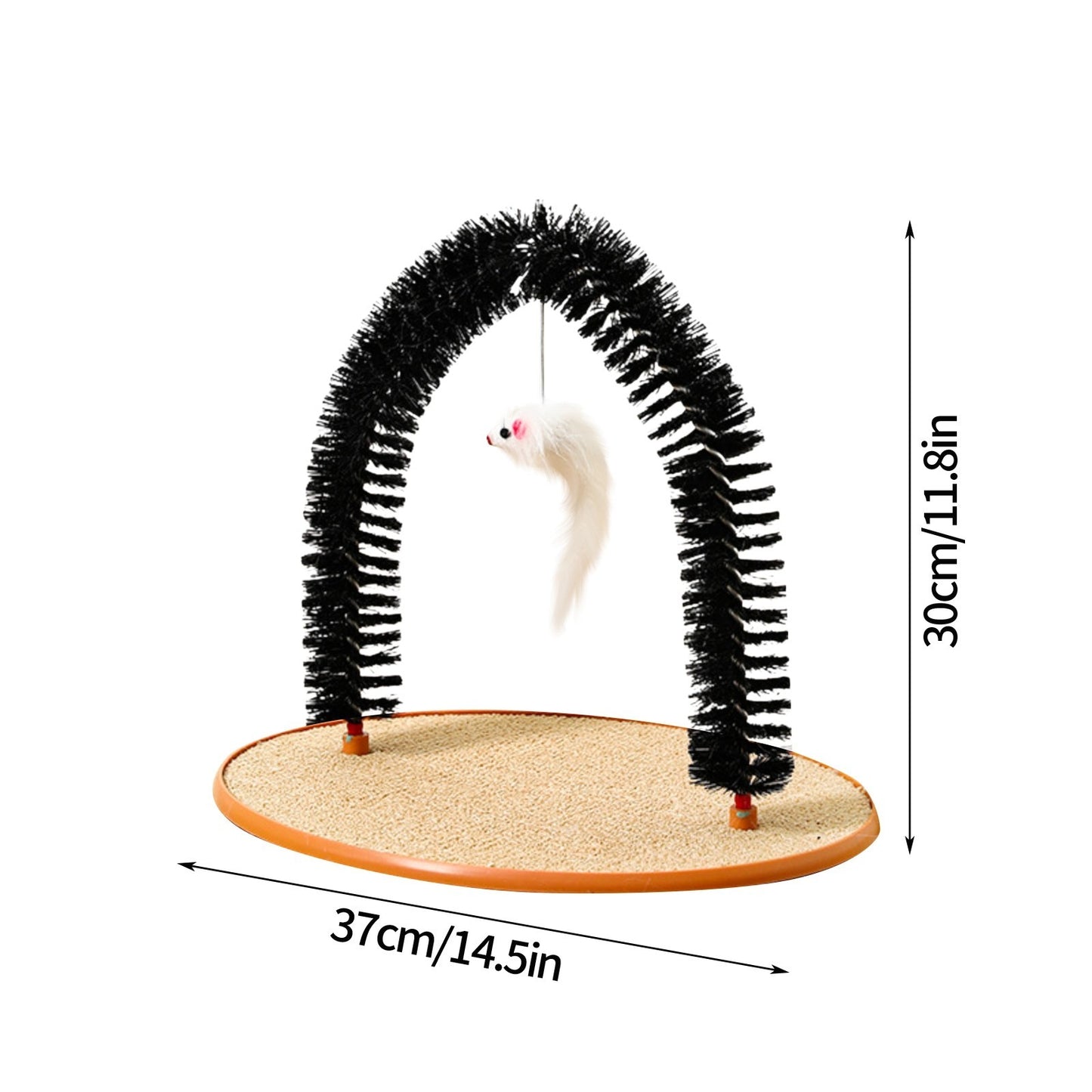 Cat Hair Rub And Anti-Itch Device Plastic Arch-Shaped Brush Cat Scratching Post Cat Toy Hair Grooming Self-Pleasure Little Mouse