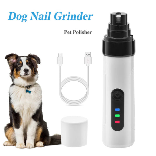 Electric Dog Nail Clippers Grinders Rechargeable USB Charging Pet Quiet Cat Paws Nail Grooming Trimmer Tools