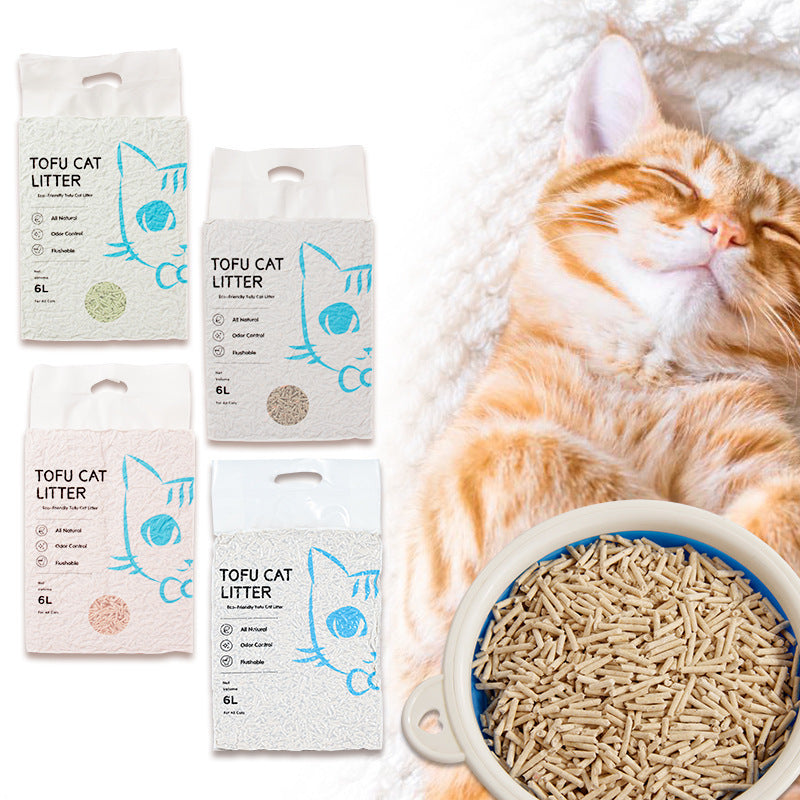 Tofu Dust-free Cat Litter Clumps Quickly And Dissolves Easily In Water