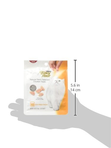 Purina Fancy Feast Natural Cat Treats, Purely Natural Hand-Selected Chicken - (Pack of 5) 10 ct. Pouches