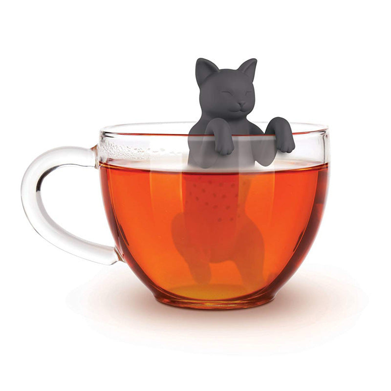 Silicone cat tea maker