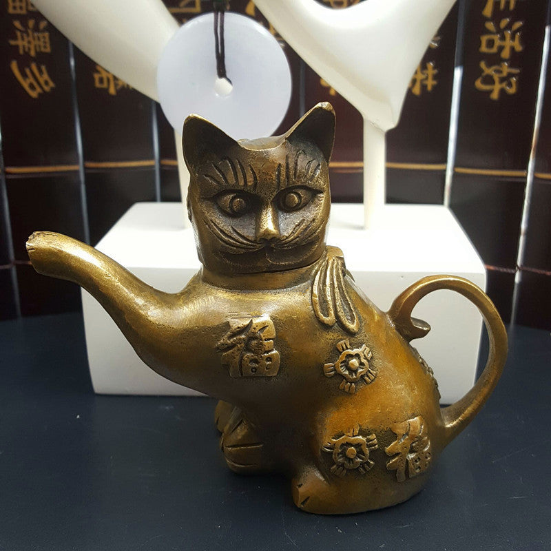 Lucky cat pot teapot home decoration craft gift