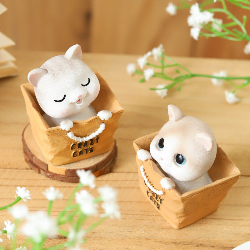 Creative Desktop Interior Decorations Resin Cat Ornaments