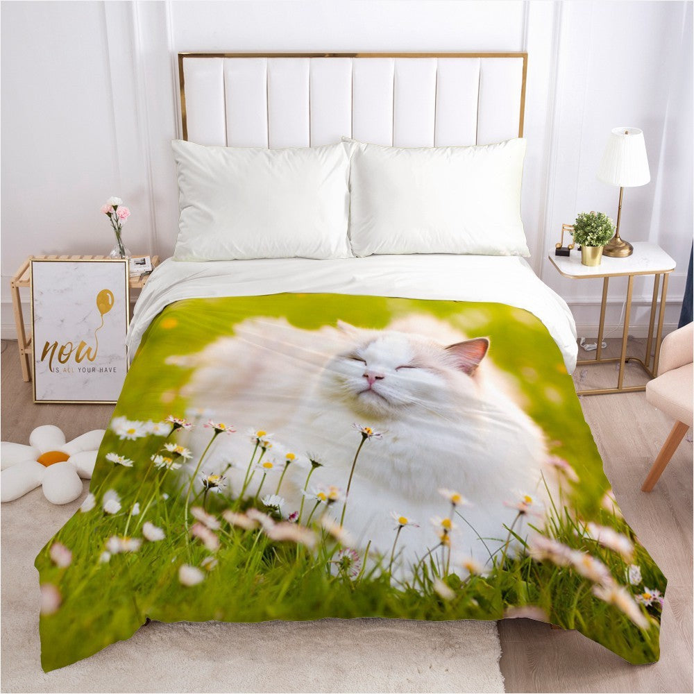 Quilt cover, bedding, dog, cat