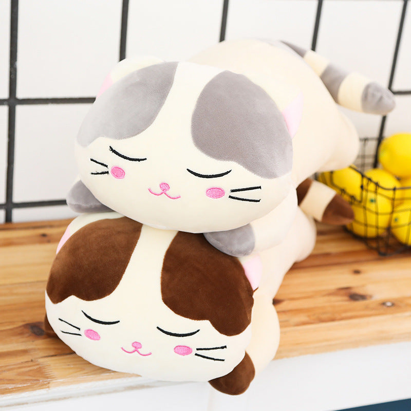 Cartoon down cotton snooze cat plush toy pillow