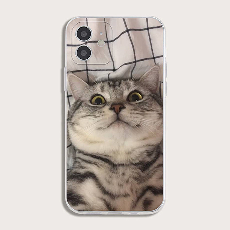 Painted Cat Transparent TPU Soft Shell Phone Case