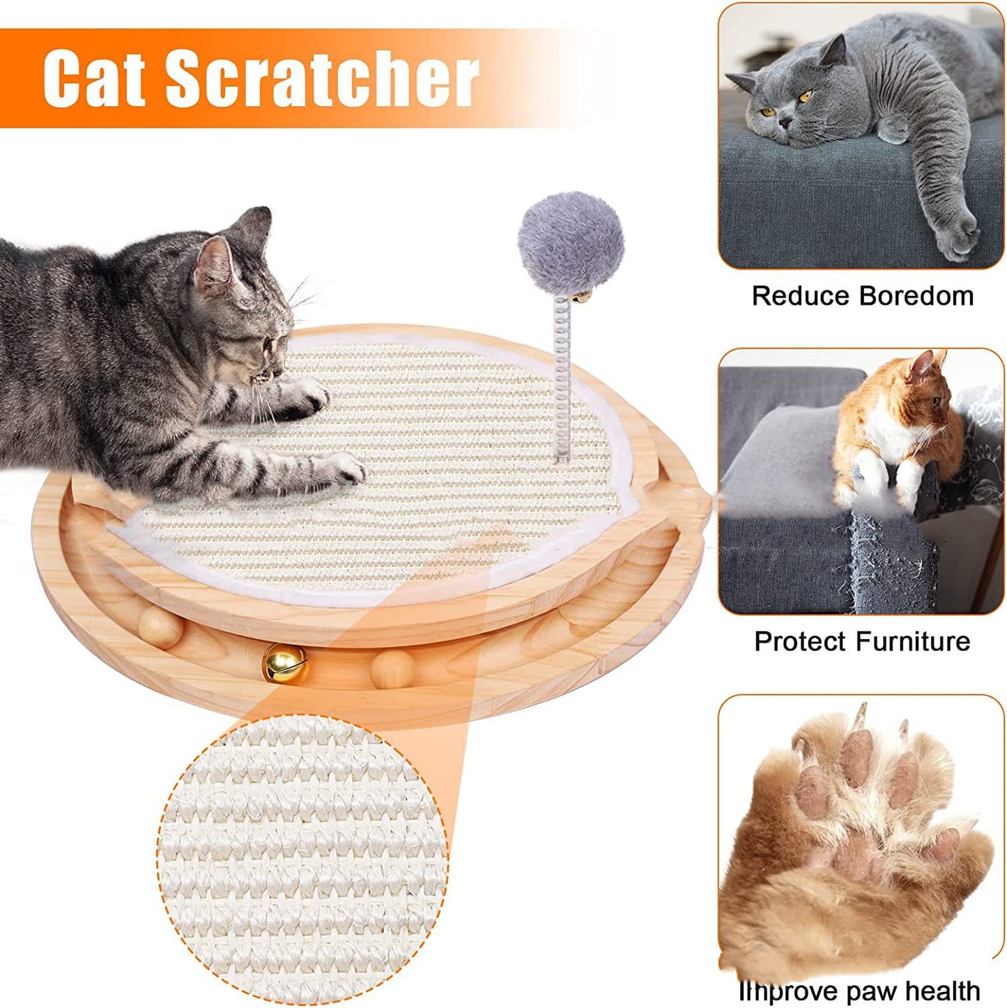 Cat Scratching Pad Toy Turntable Two-in-one Intelligence