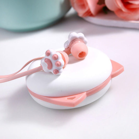 Cute Cat Claw In-Ear Wire Control Headphone