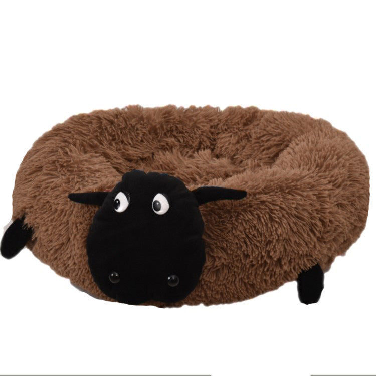 Sheep head round cat litter pad