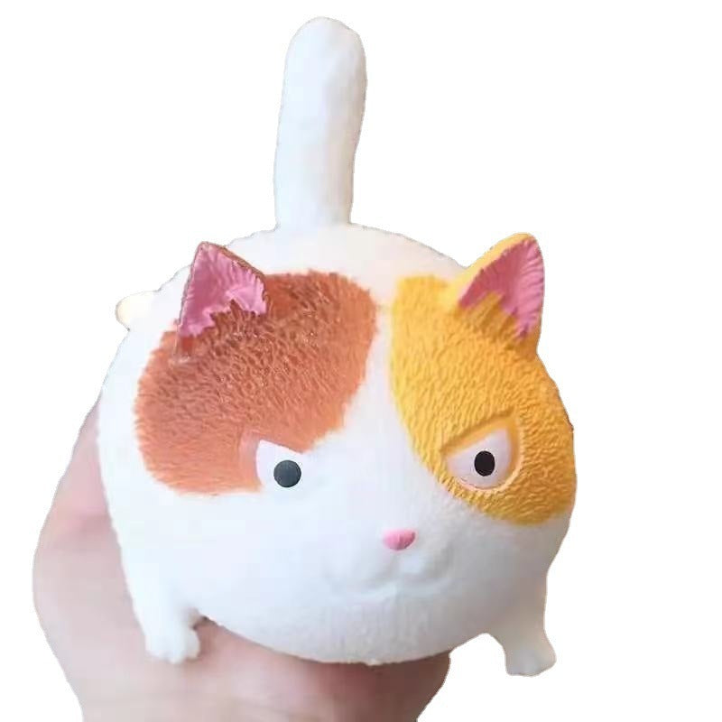 Cute Pet Tofu Angry Cat Pinch Toy