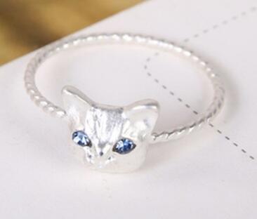 Rhinestones Cat Ring