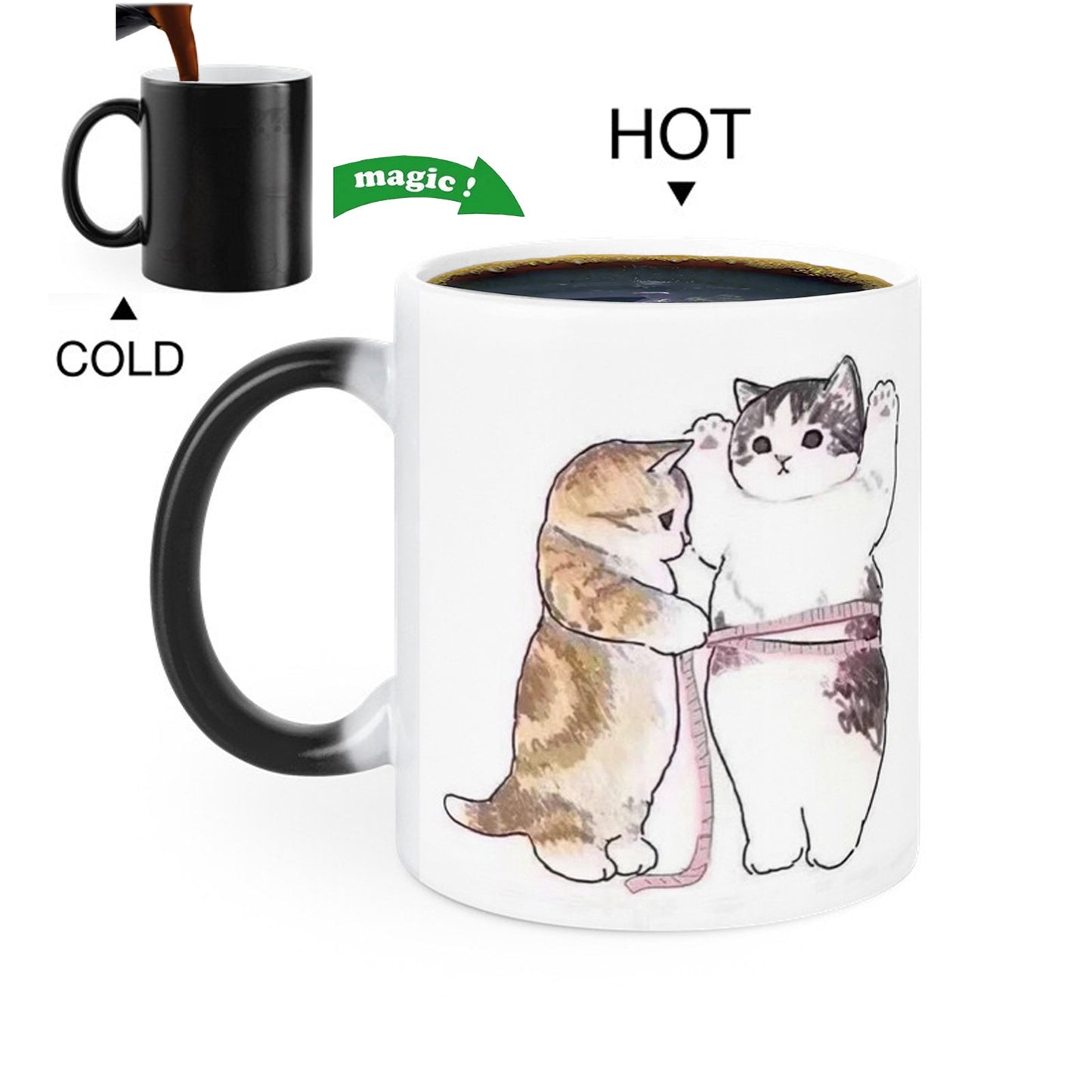 Slimming Cat Discoloration Ceramic Mug