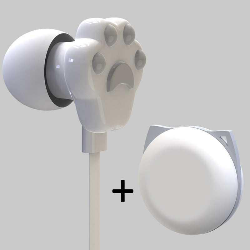 Cute Cat Claw In-Ear Wire Control Headphone